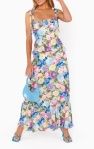 paxton midi dress, Color: flower shop, Size: xs