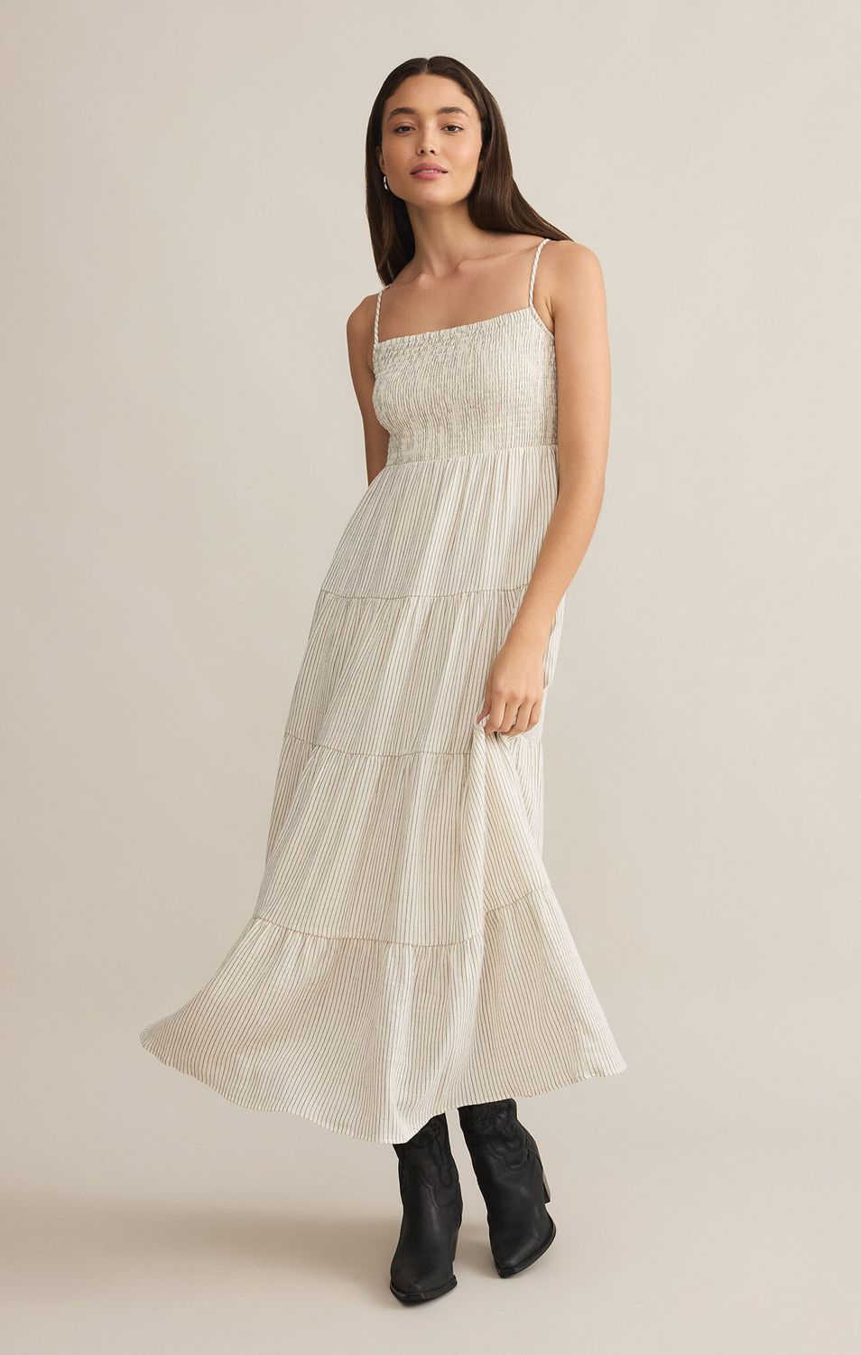 Balos Striped Maxi Dress, Color: natural, Size: xs