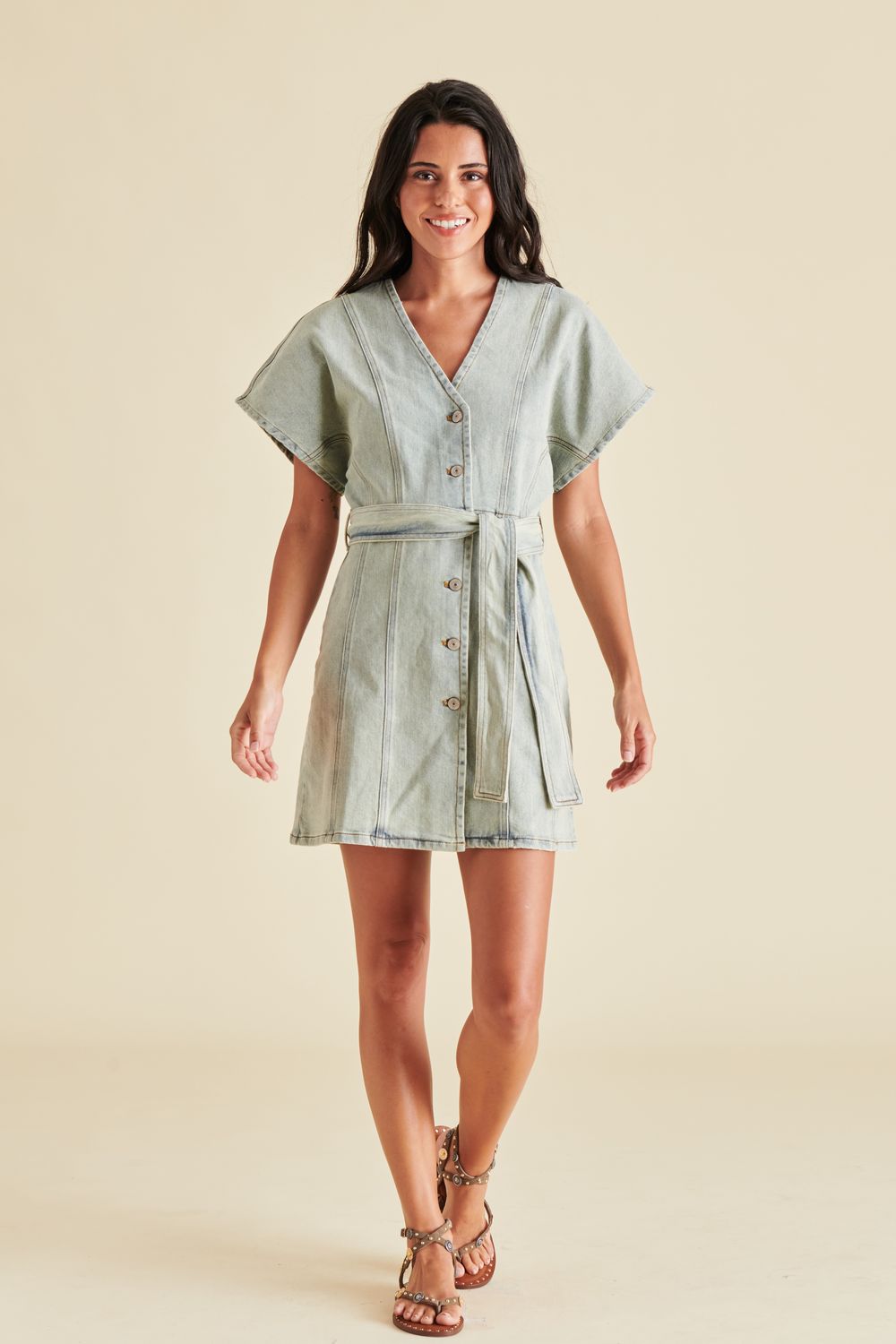Joelle Dress denim, Color: adelanto wash, Size: xs