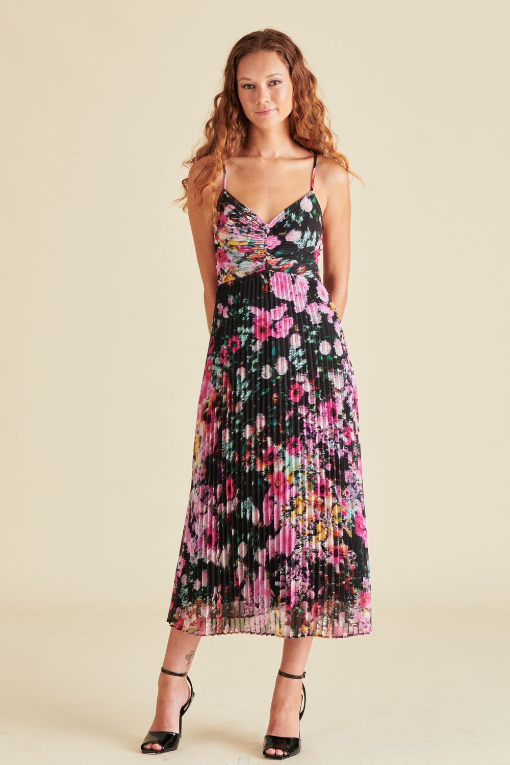 Ray Dress, Color: black multi, Size: xs