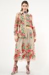 Vintage Tulips Skirt, Color: beige, Size: xs