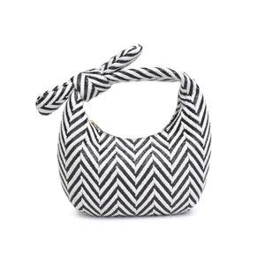Penny Clutch, Color: black white