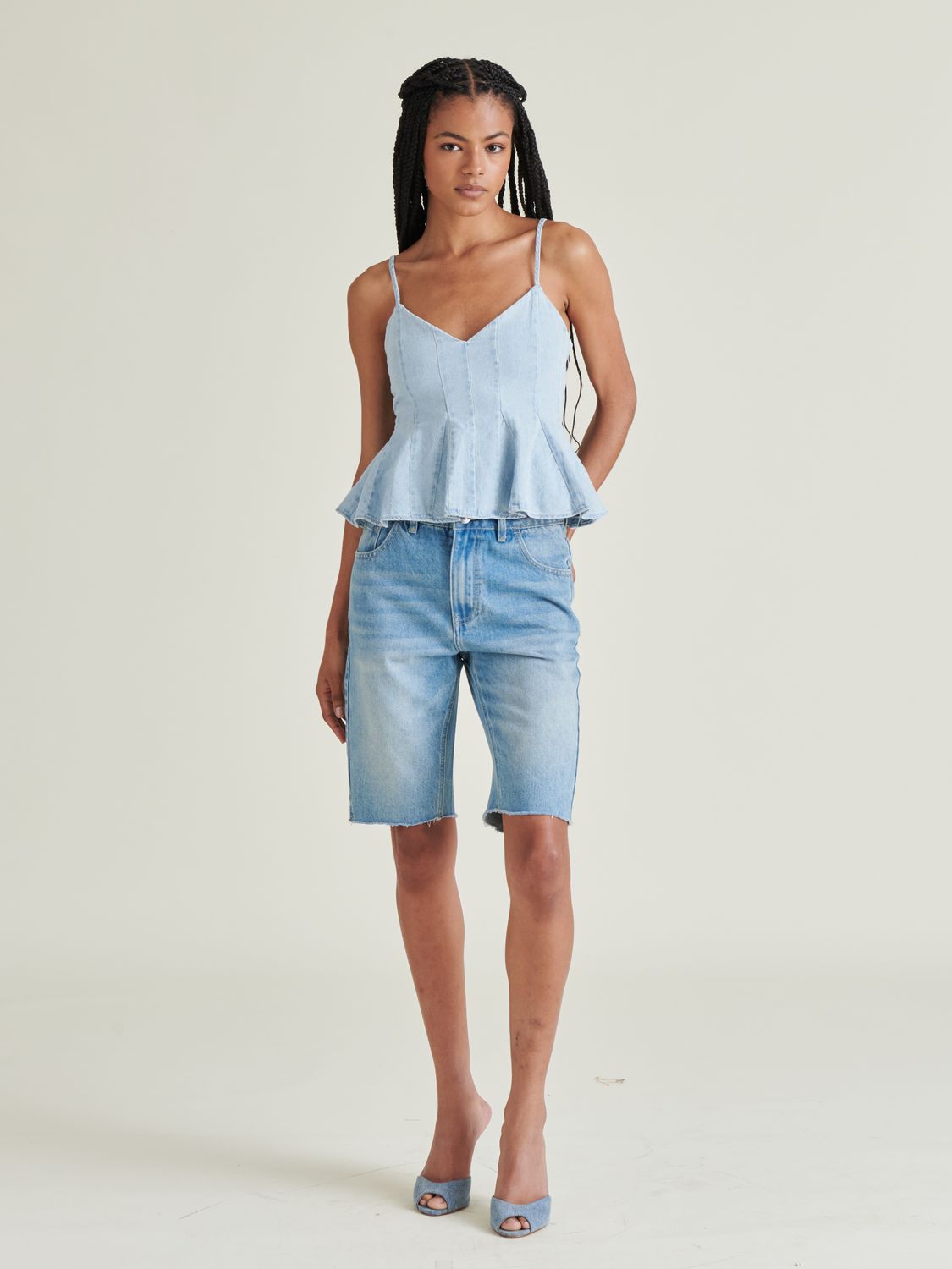 Demi Top, Size: xs, Color: sea blue
