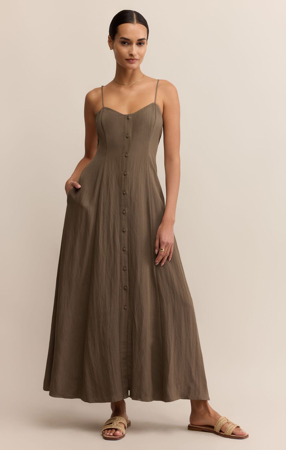Angel Eyes Midi Dress, Color: tiki, Size: xs
