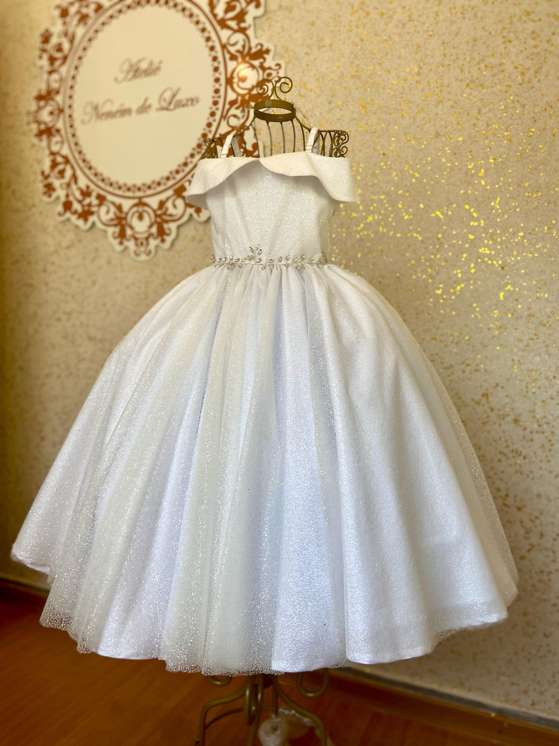 Vestido Daminha Glitter
