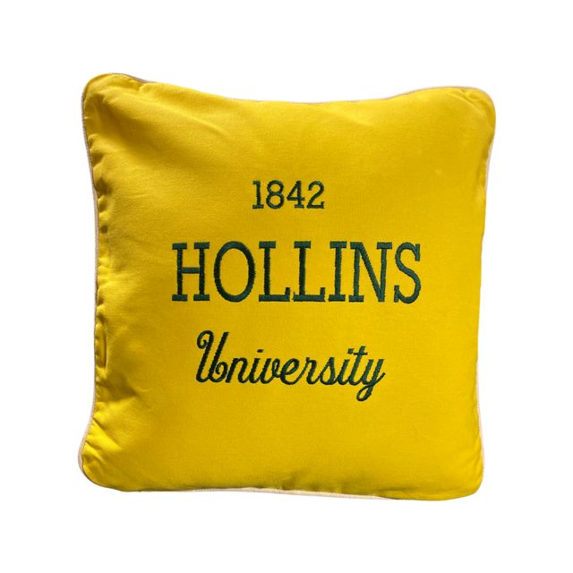 Pillow Hollins Univ 1842, Size: Medium, Color: Yellow
