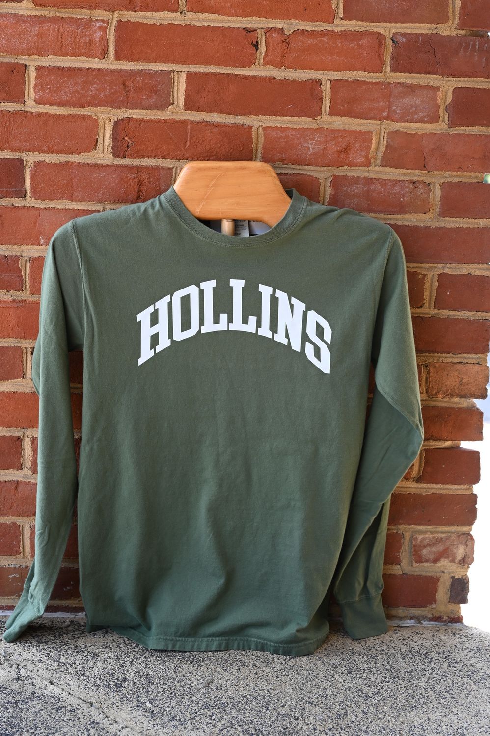 L/S Garment Dyed Field Green Hollins