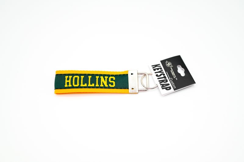 Green/Gold Fabric Key Strap 6&quot;