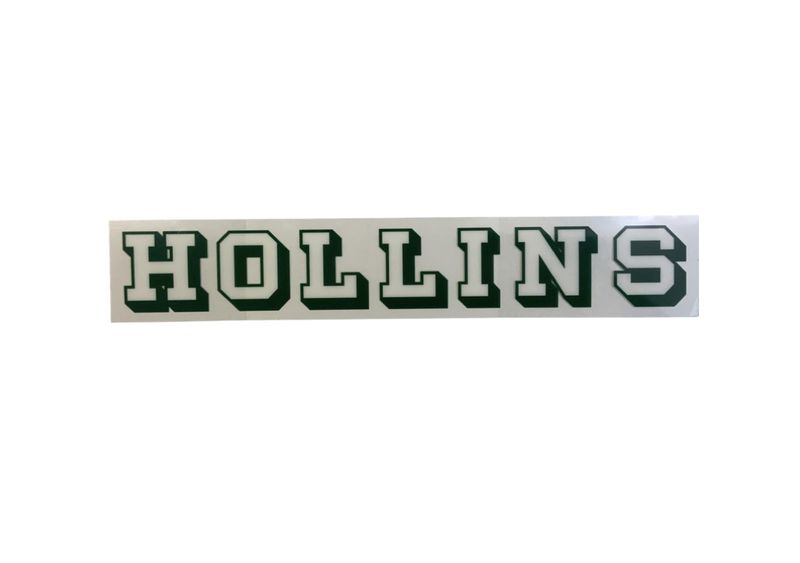 Hollins green and white retro cling