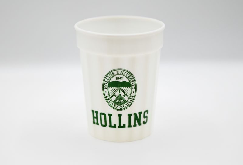 White Plastic  Cup w/ Seal &amp; Hollins