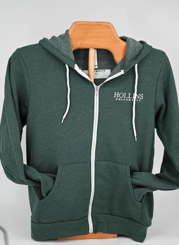 Heather Green Hollins Univ. Zip Hoodie*