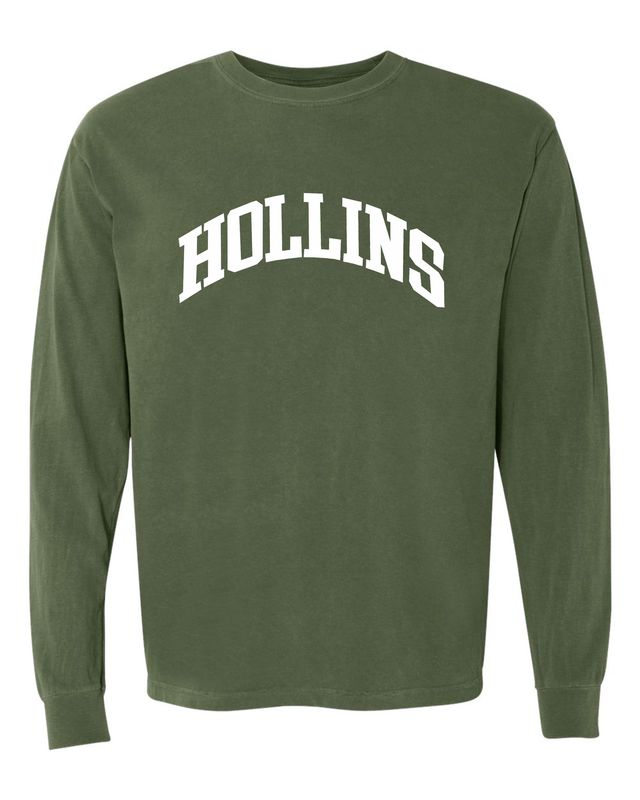 Moss Long Sleeve Garment Dyed Hollins T-Shirt*