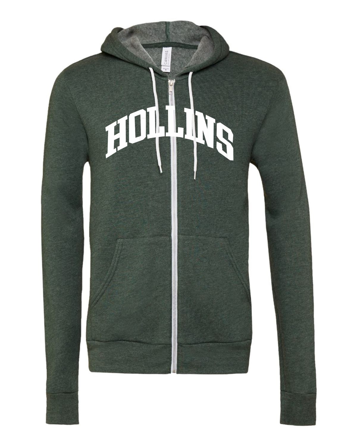 Hollins Arch Zip Hoodie Heather Green
