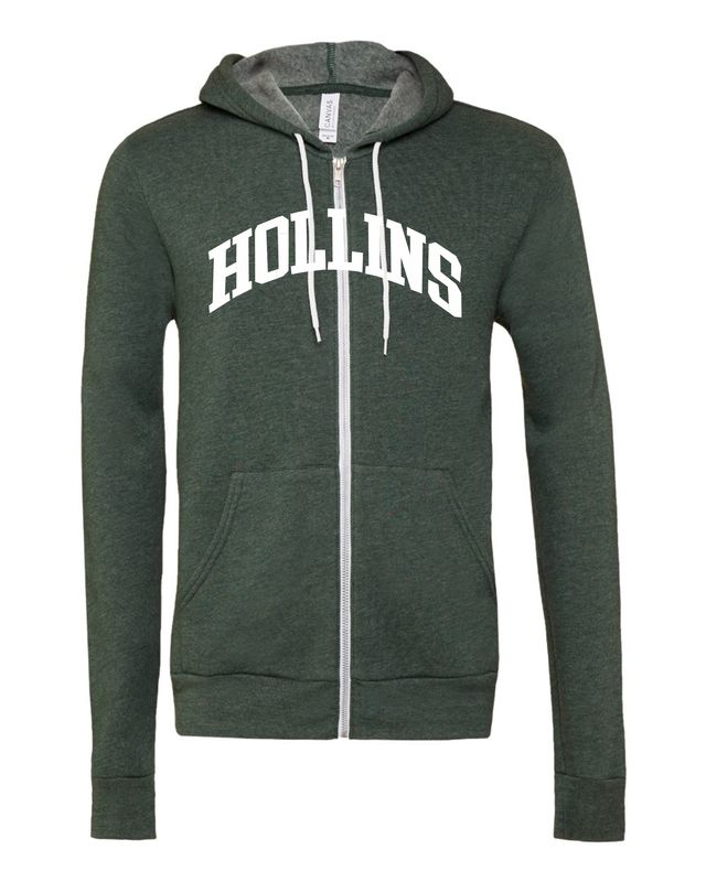 Hollins Arch Zip Hoodie Heather Green