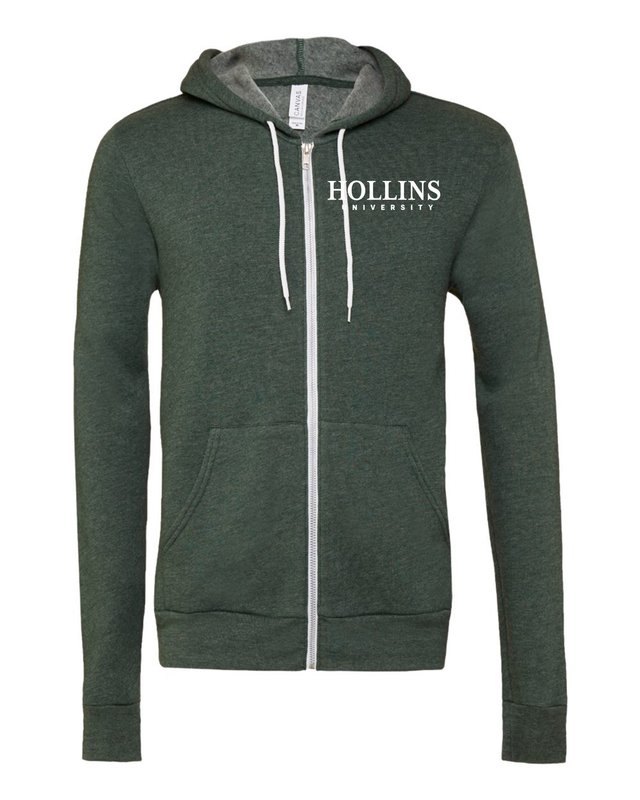 Heather Green Hollins Univ. Zip Hoodie*
