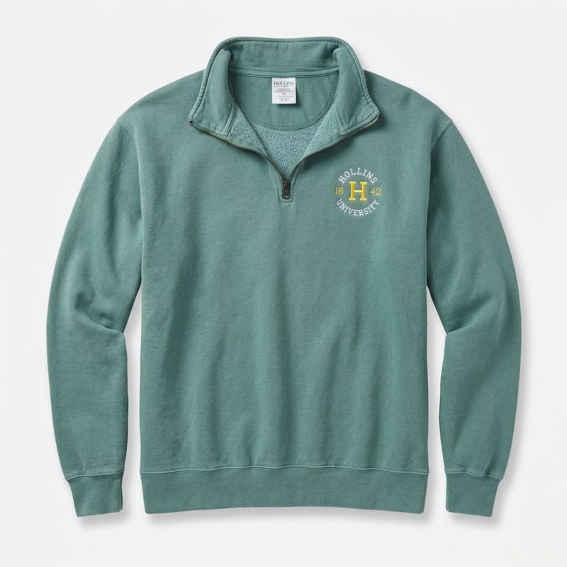 1/4 Zip Cypress Green Sweatshirt