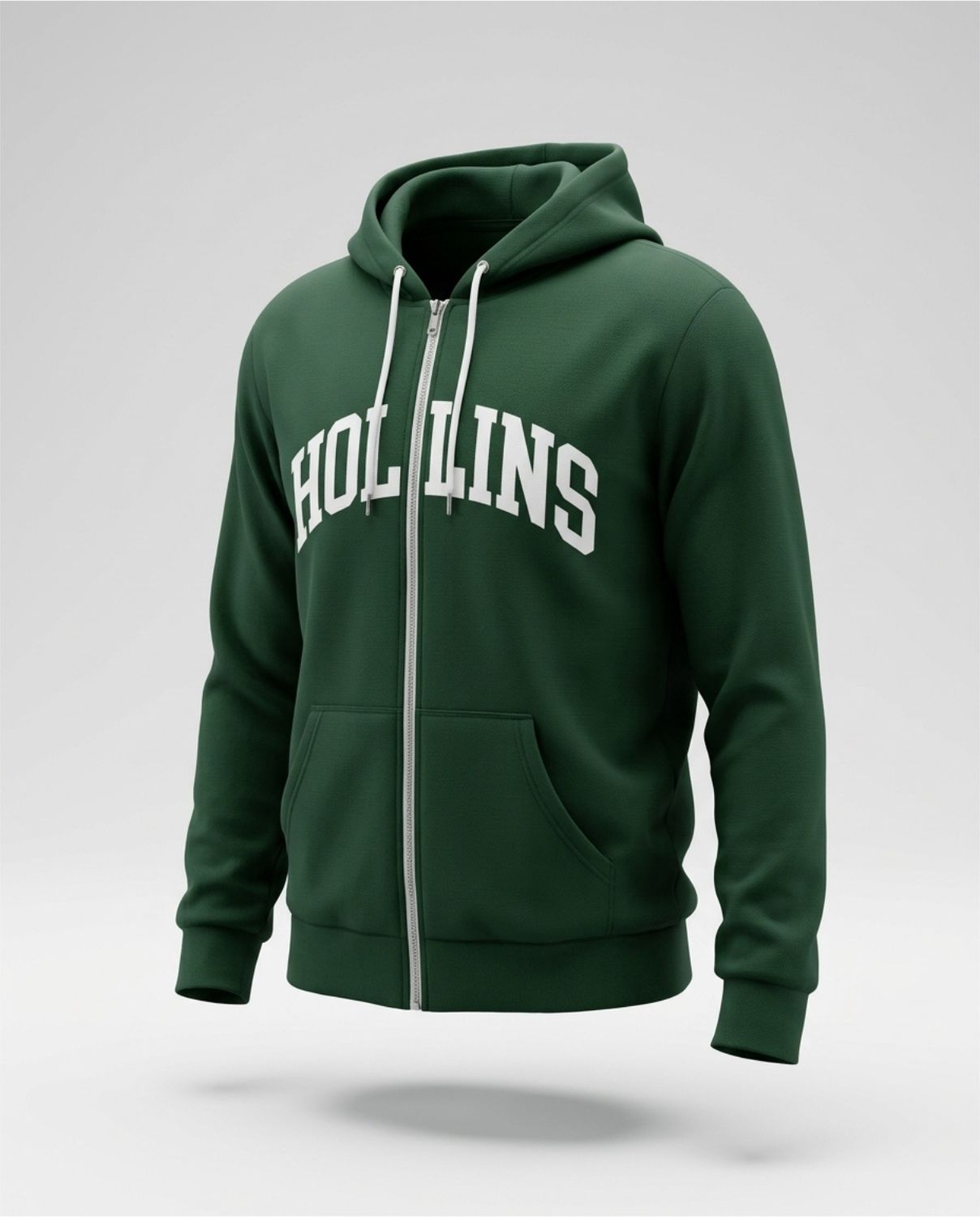 Hollins Arch Zip Hoodie Forest Green