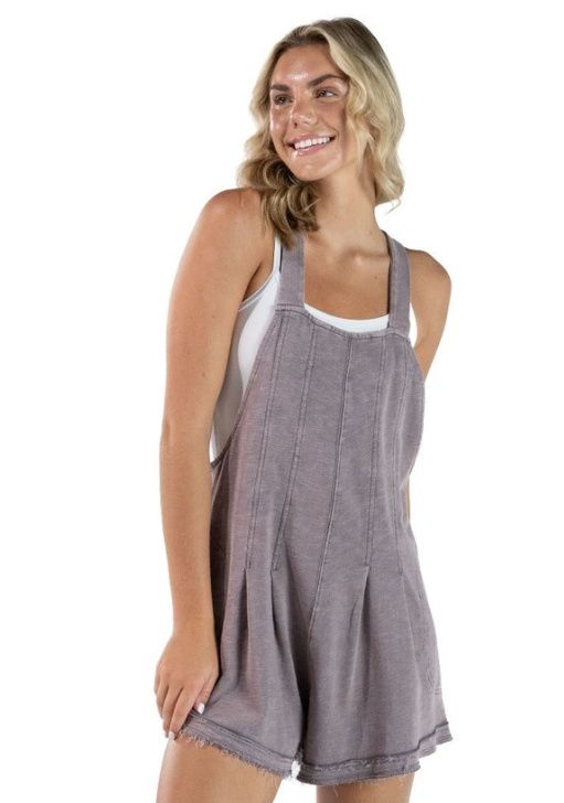 Simply Southern Plum/Grey Romper