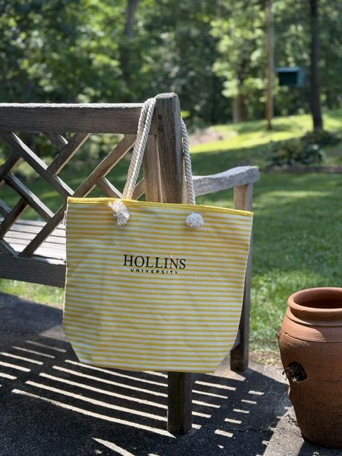 Yellow Stripe Rope Tote