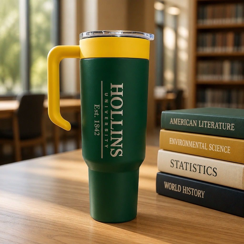 40 oz Tumbler / Removable Handle, Color: Yellow Handle, Logo: Plain