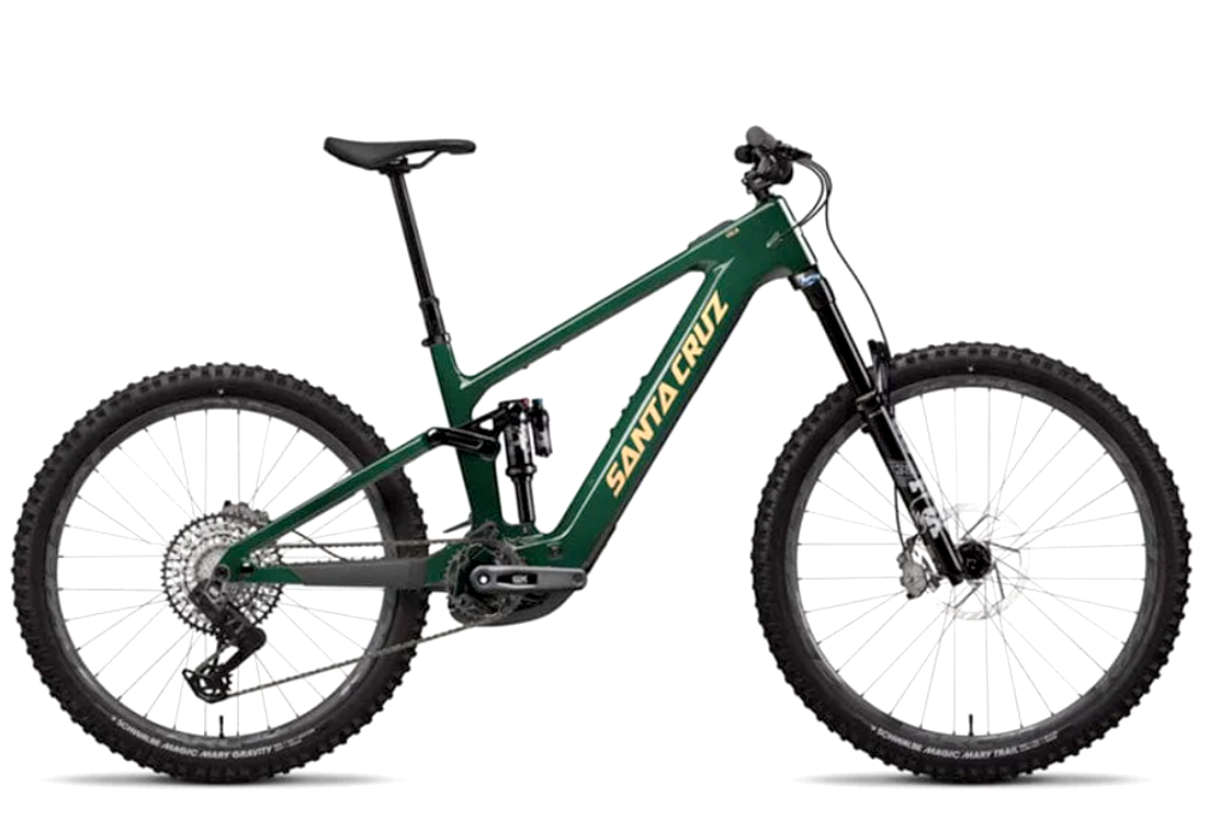 Santa Cruz Vala 1 C MX GX AXS Electric Mountain Bike in Green, Large - Available at Suck Creek Cycle