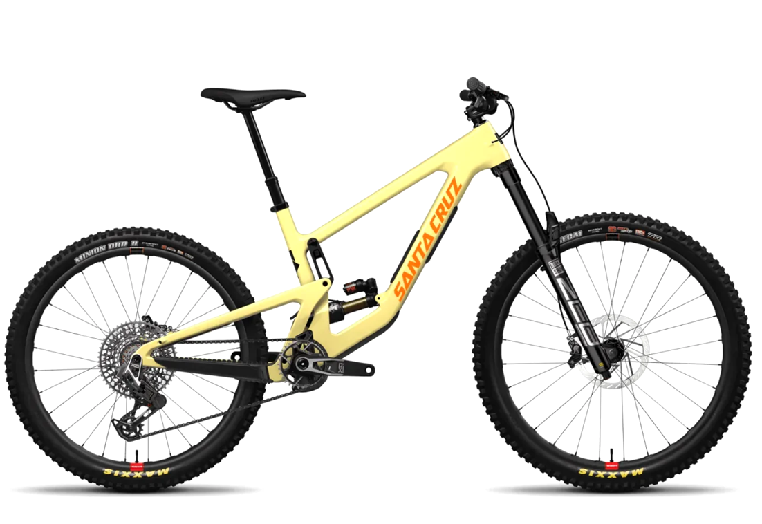 Santa Cruz Nomad 6 CC RSV X0 AXS Mountain Bike in Yellow, Large - Available at Suck Creek Cycle