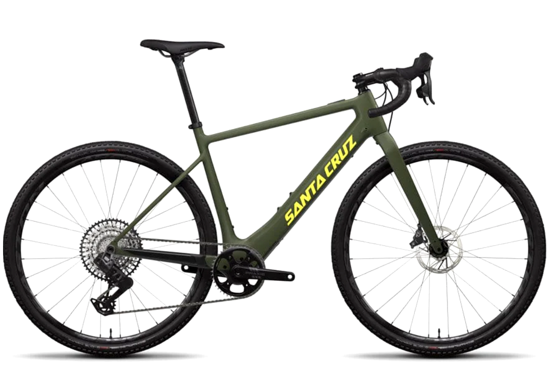 Santa Cruz Skitch 1 CC GX AXS Electric Gravel Bike in Green, X-Large - Available at Suck Creek Cycle