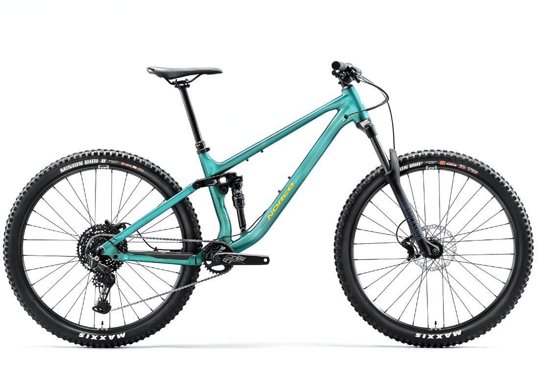 Norco Fluid FS A3 29 MEDIUM Mint Green full suspension trail bike with 130mm rear travel available now at Suck Creek Cycle 