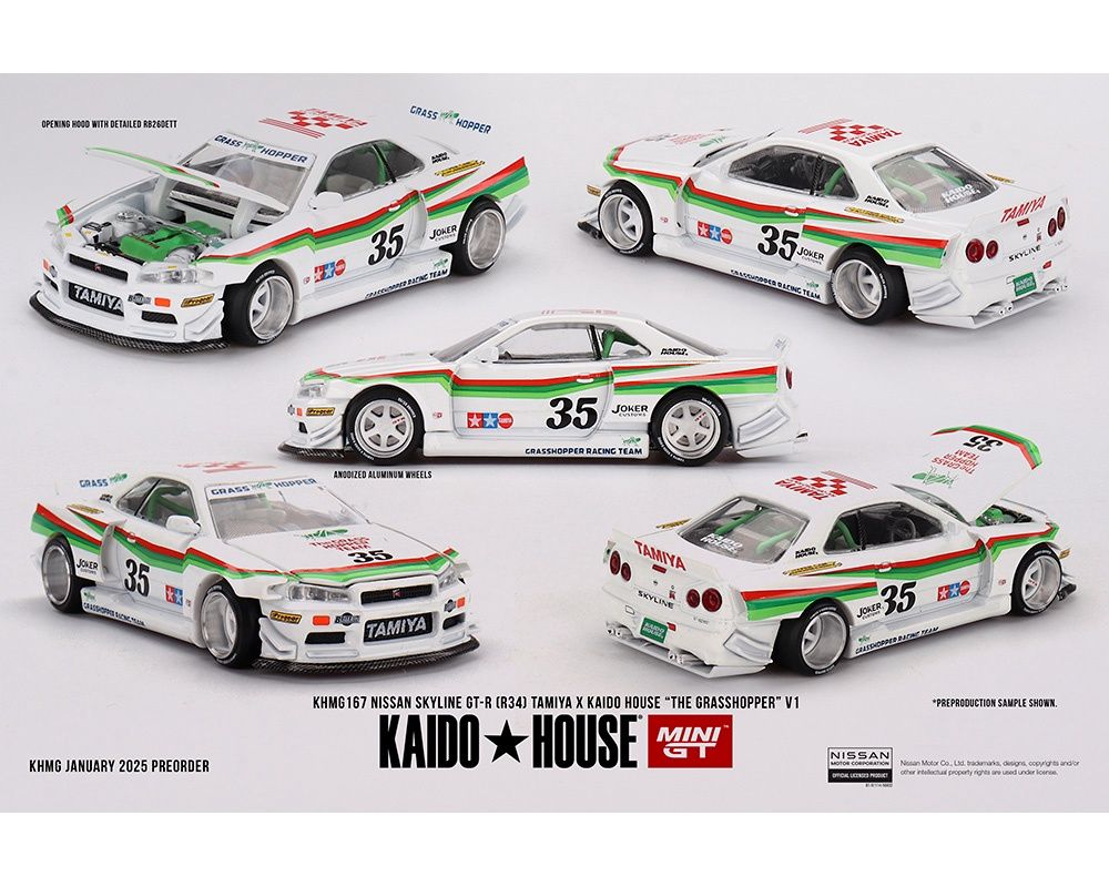 Nissan Skyline GT-R (R34) Tamiya X Kaido House “The Grasshopper” V1