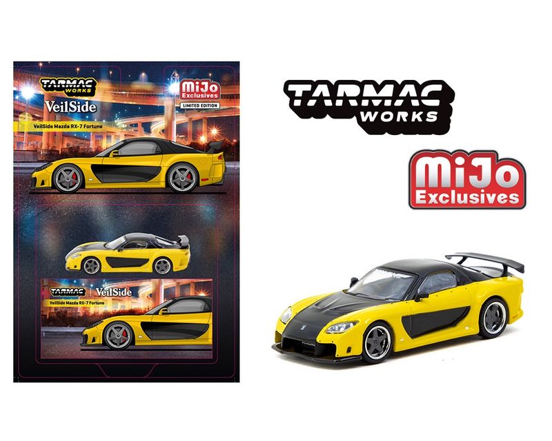 Tarmac Works 1:64 Mazda RX-7 VeilSide Fortune7- Yellow