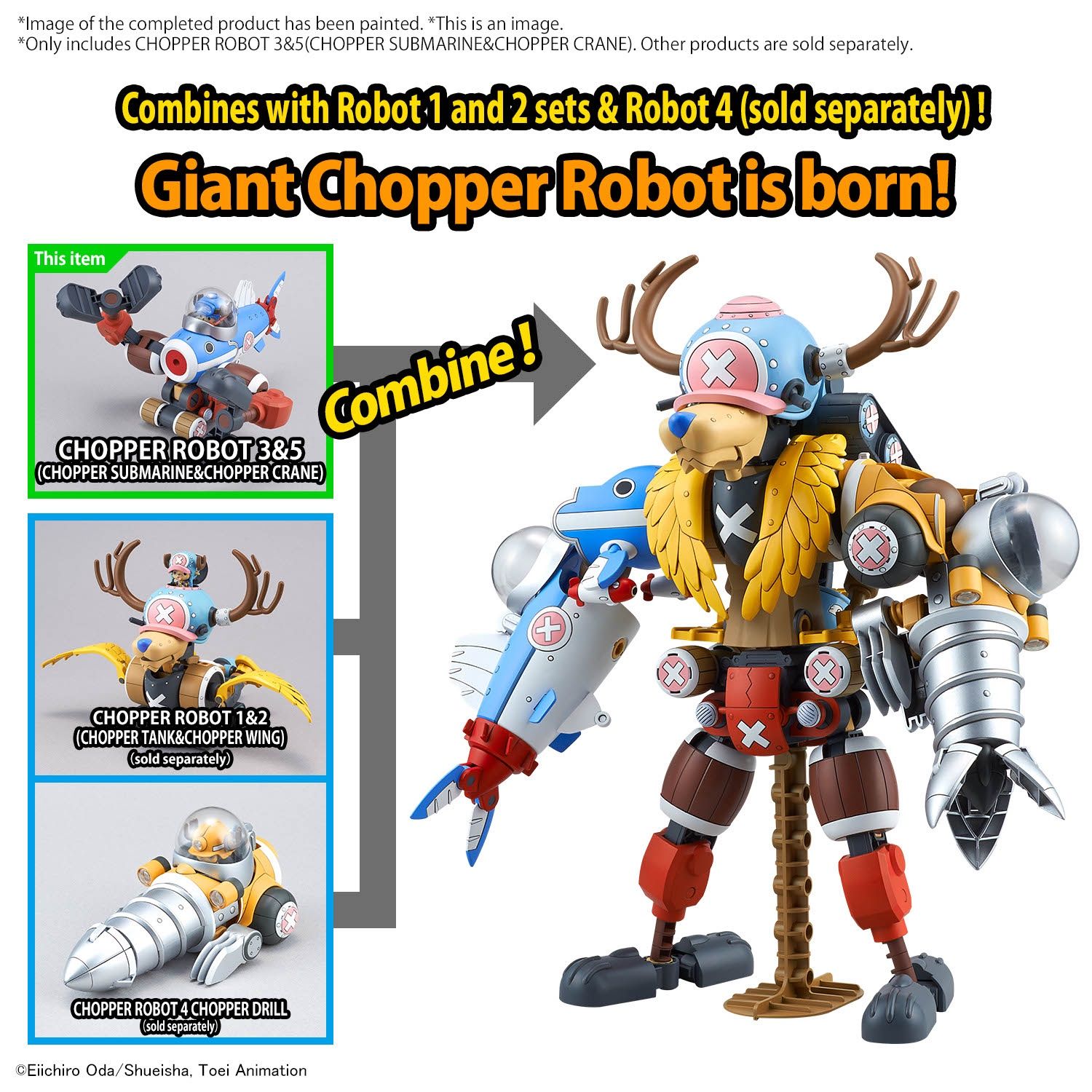 Bandai Chopper Robot 3&amp;5 (Chopper Submarine &amp; Chopper Crane)