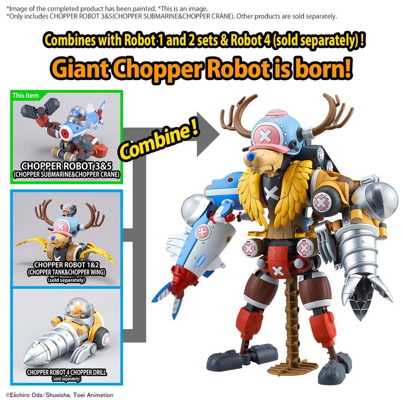 Bandai Chopper Robot 3&amp;5 (Chopper Submarine &amp; Chopper Crane)