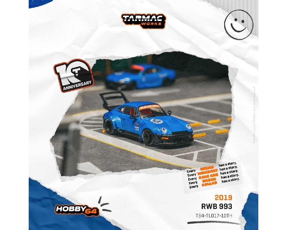 Tarmac Works 1:64 RWB 993 Tarmac Works 10th Anniversary Limited Edition