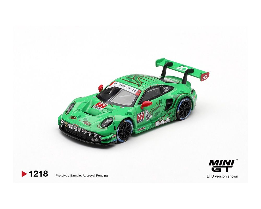 Mini GT 1:64 Porsche 911 GT3 R (992) #77 AO Racing 2025 IMSA Sebring 12 Hrs Class Winner