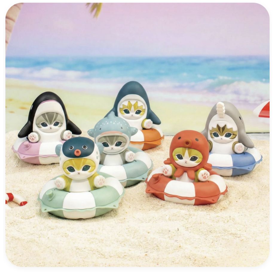 Mofusand Swimming Ring Series Stamp &amp; Figure | Blind Box