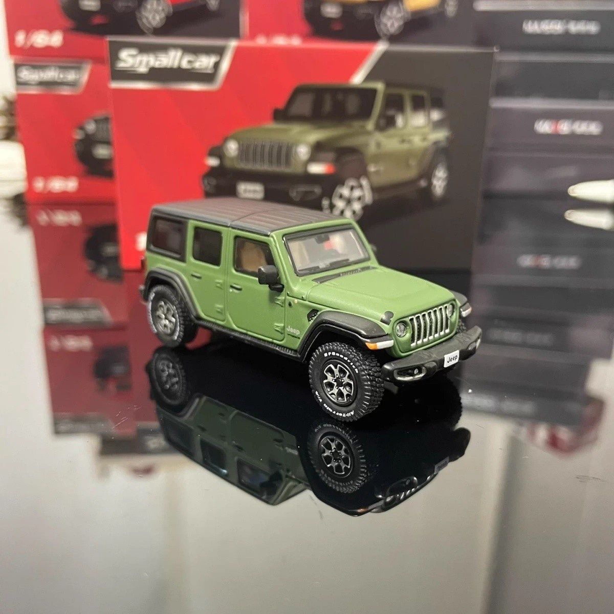 Smallcar 1:64 Jeep Wrangler model, Colour: Green