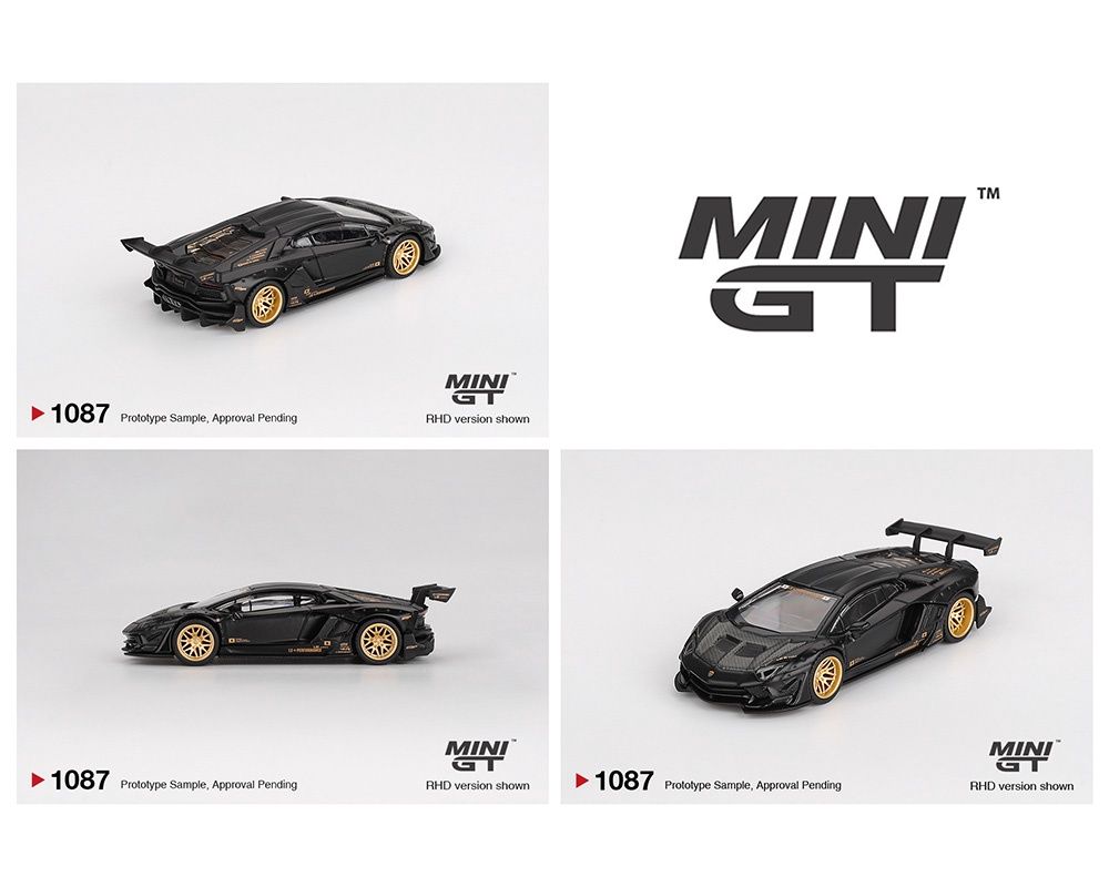 Mini GT 1:64 LB-WORKS Lamborghini Aventador Limited Edition – Matte Black