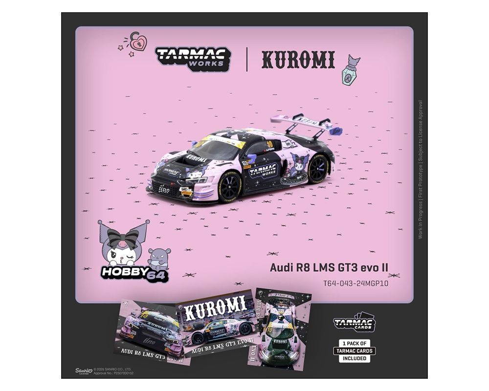 Tarmac Works 1:64 Audi R8 LMS GT3 evo II Kuromi – Uno Racing Macau GT Cu