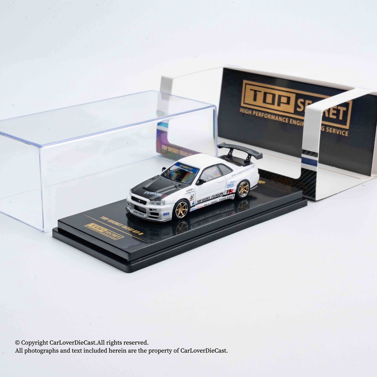 INNO 1:64 TOP SECRET R34 GT-R White