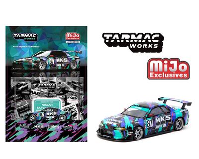 Tarmac Works 1:64 Nissan Skyline (R32) Widebody Jonsibal Designworks &amp; HKS with Card Pack