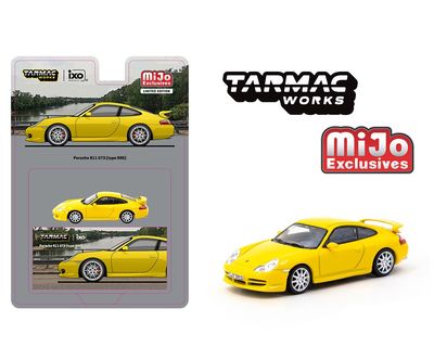 Tarmac Works 1:64 Porsche 911 GT3 (996) – Yellow – ixo Models – MiJo Exclusives