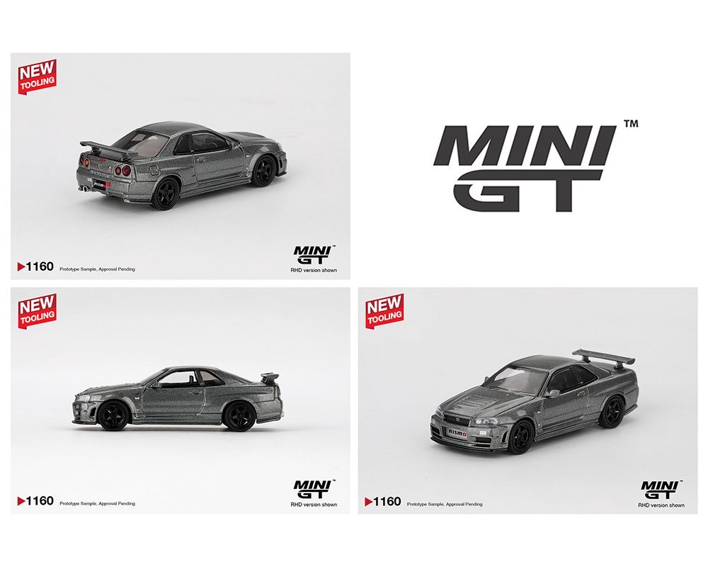 Mini GT 1:64 Nissan Skyline GT-R Dark Metal Gray (NISMO BNR34 CRS Version)e