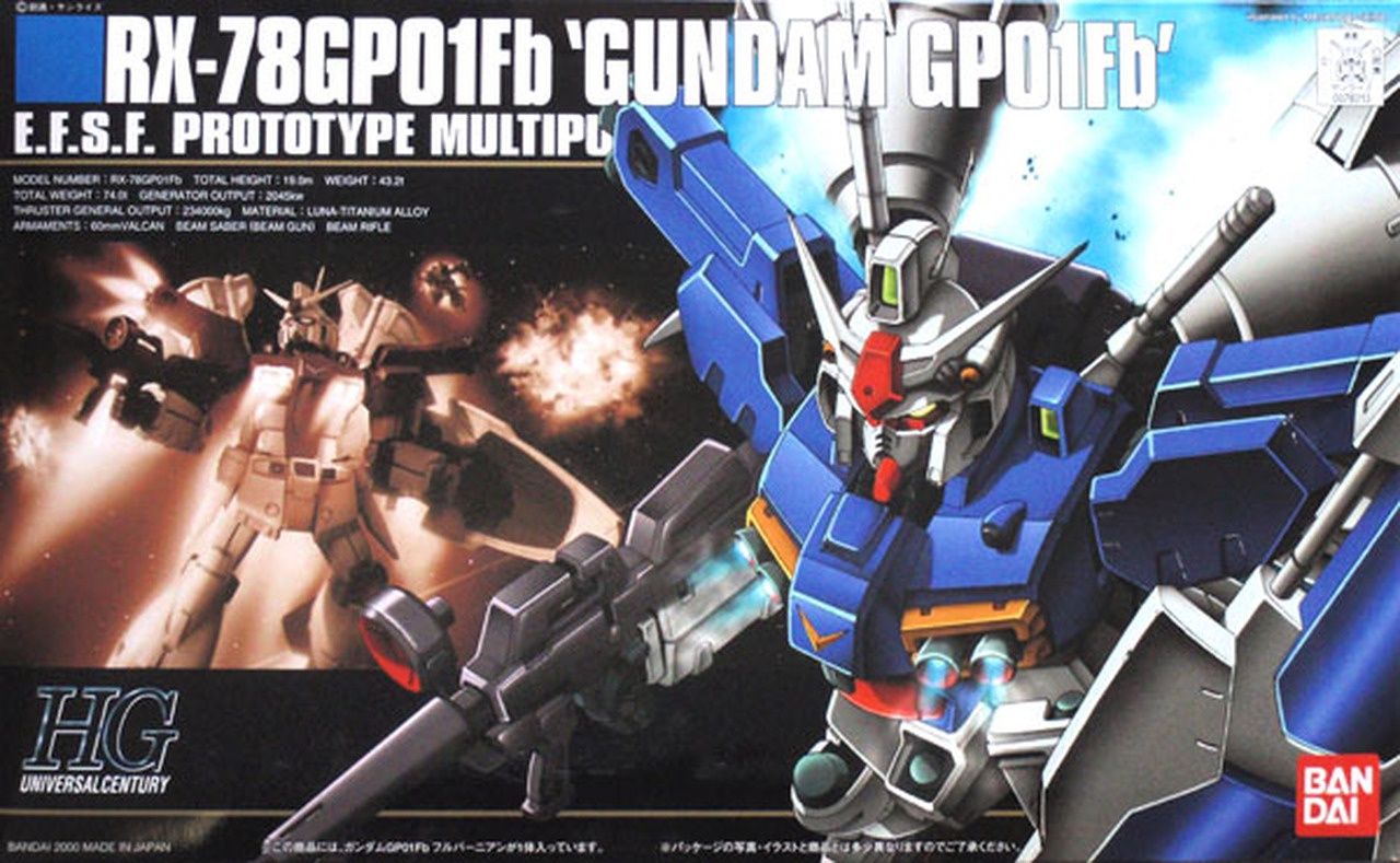 Bandai Gundam HG 1/144, Model: HGUC RX-78 GP01FB