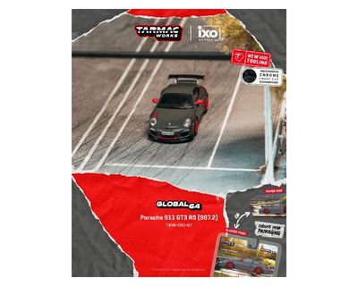 Tarmac Works 1:64 Porsche 911 GT3 RS (997.2) – Grey – IXO models