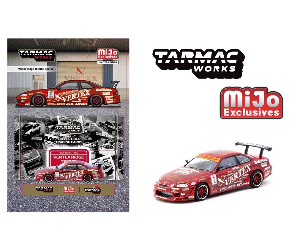 Tarmac Works 1:64 Vertex Ridge TE3005 Soarer with Trading Card