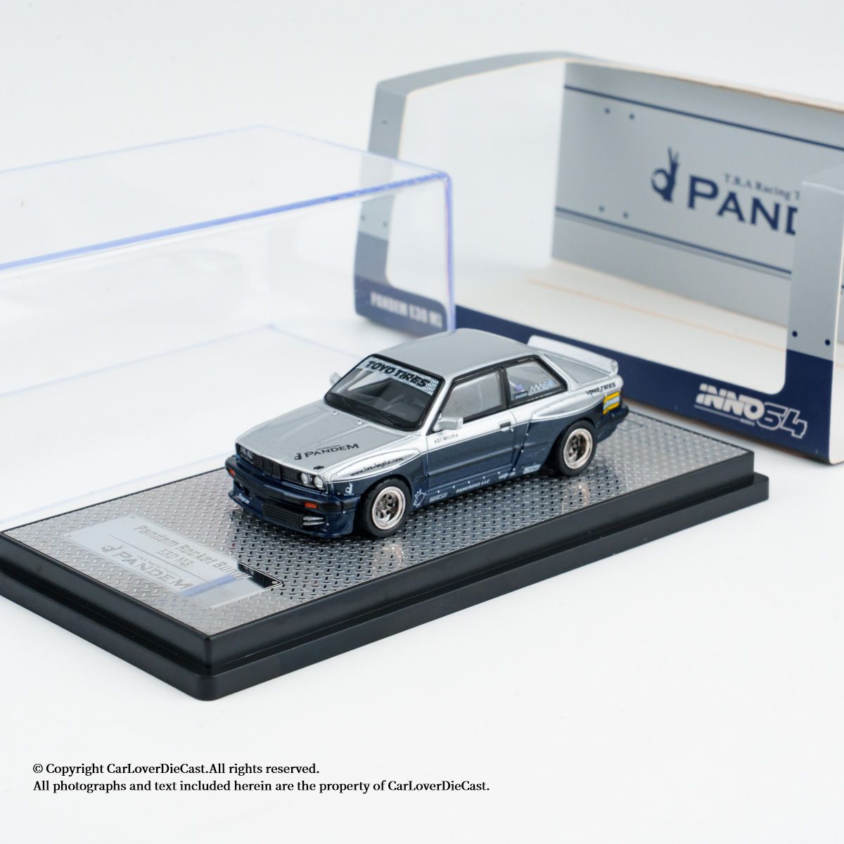 NNO 1:64 PANDEM E30 M3 Silver/Blue