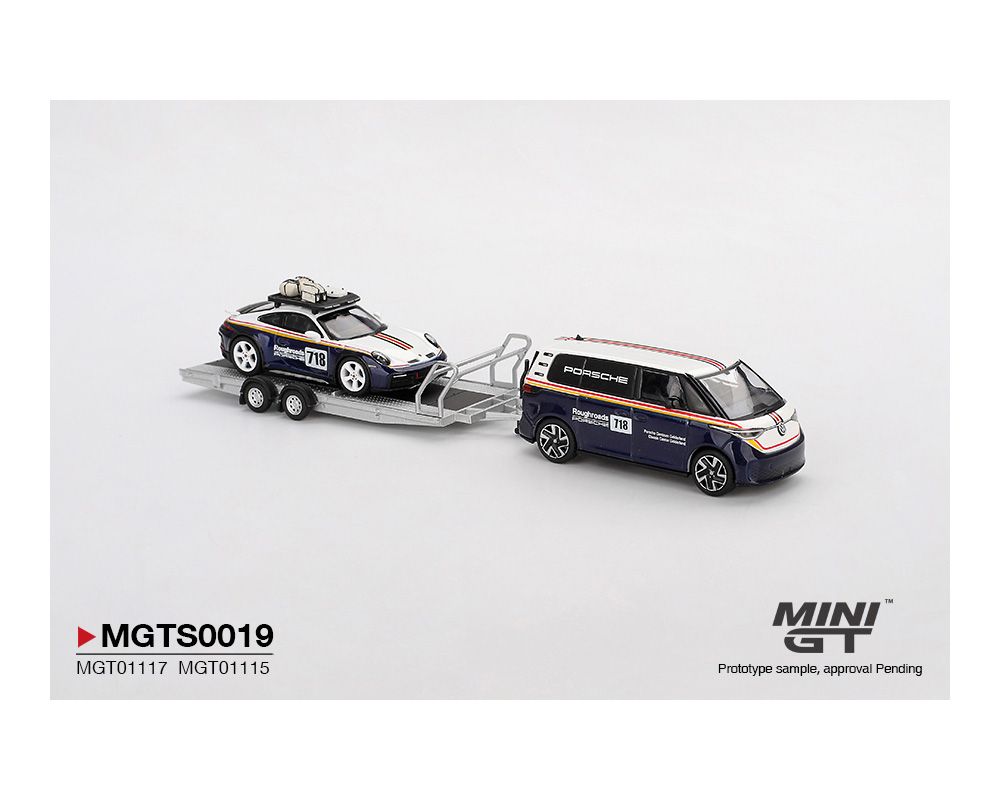 Mini GT 1:64 Porsche 911 Dakar #718 / Volkswagen ID.