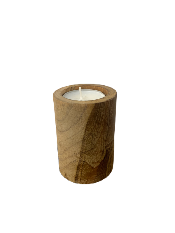 Kaarsenhouder Teak - H 8cm