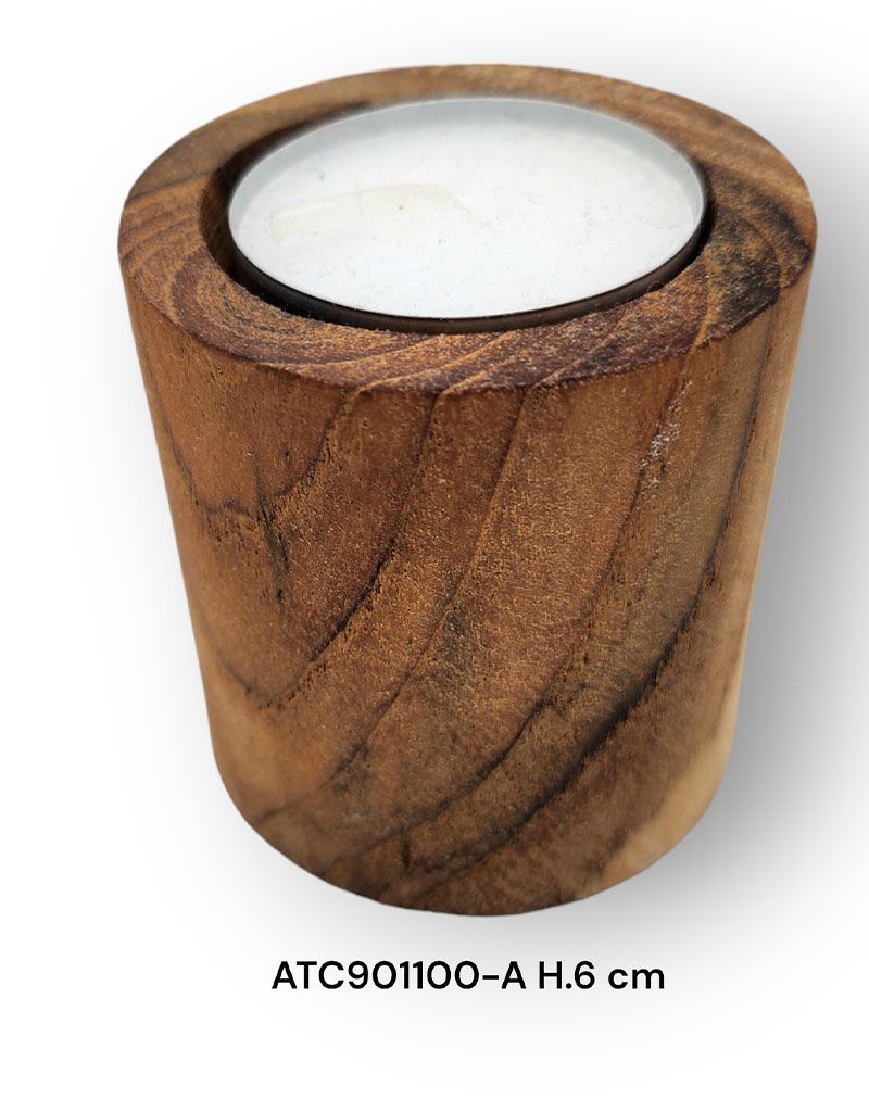 Kaarsenhouder Teak - 6cm