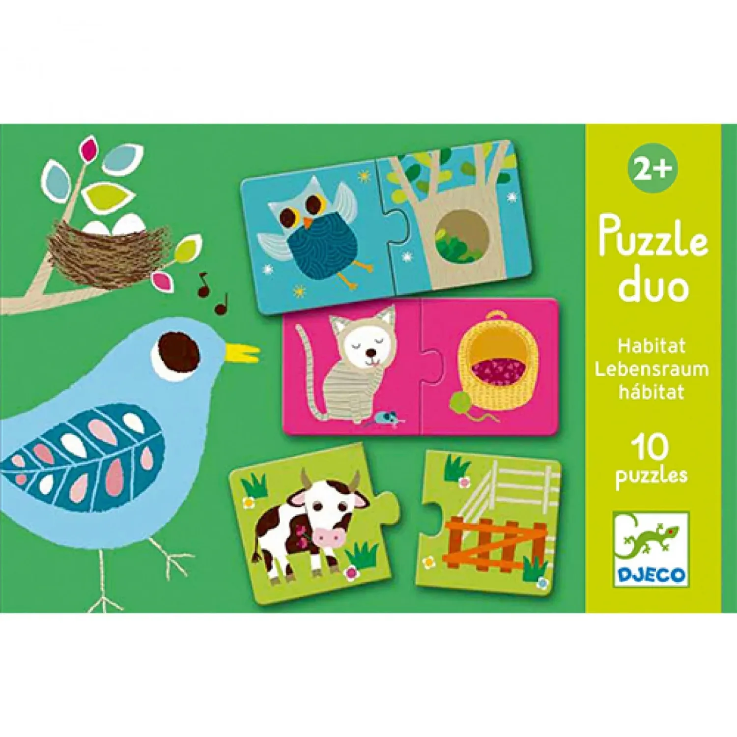 Djeco - Puzzel Duo - Habitat
